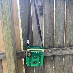 Green Studded Crossbody Bag